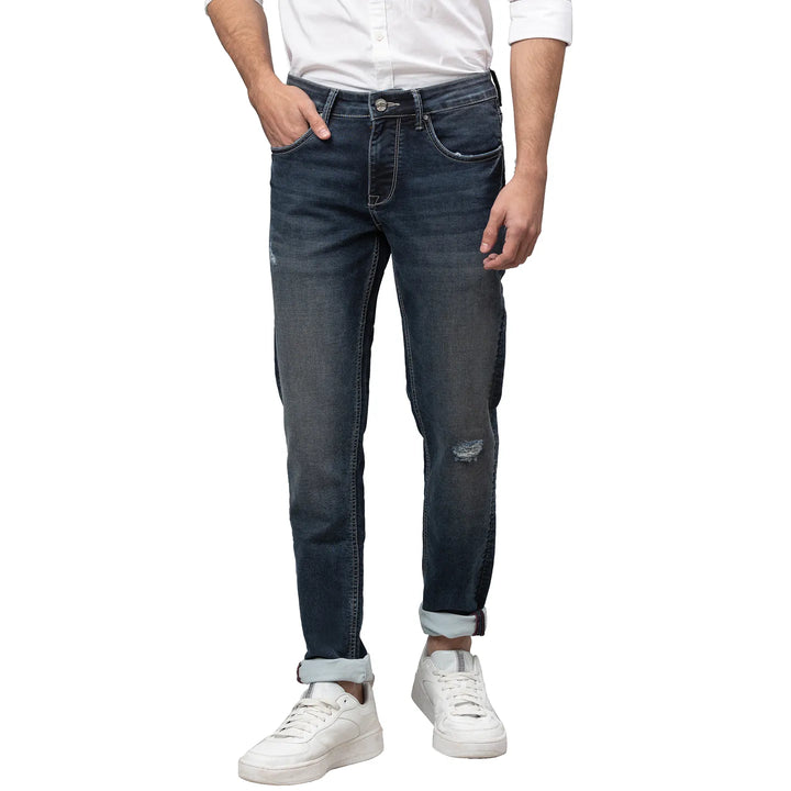 Blue Slim Fit Denim for Men