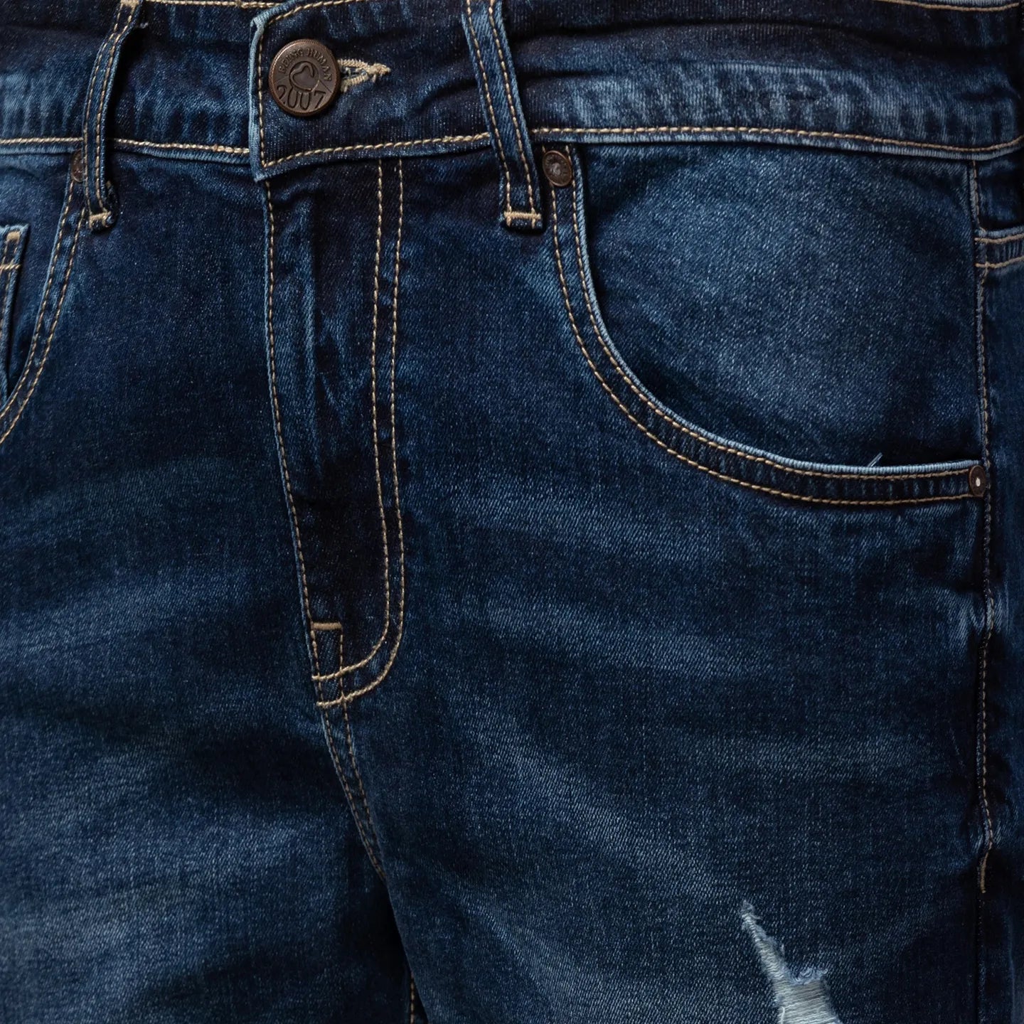 Being Human Clothing Men Cropped Fit Denim-Dark Tone