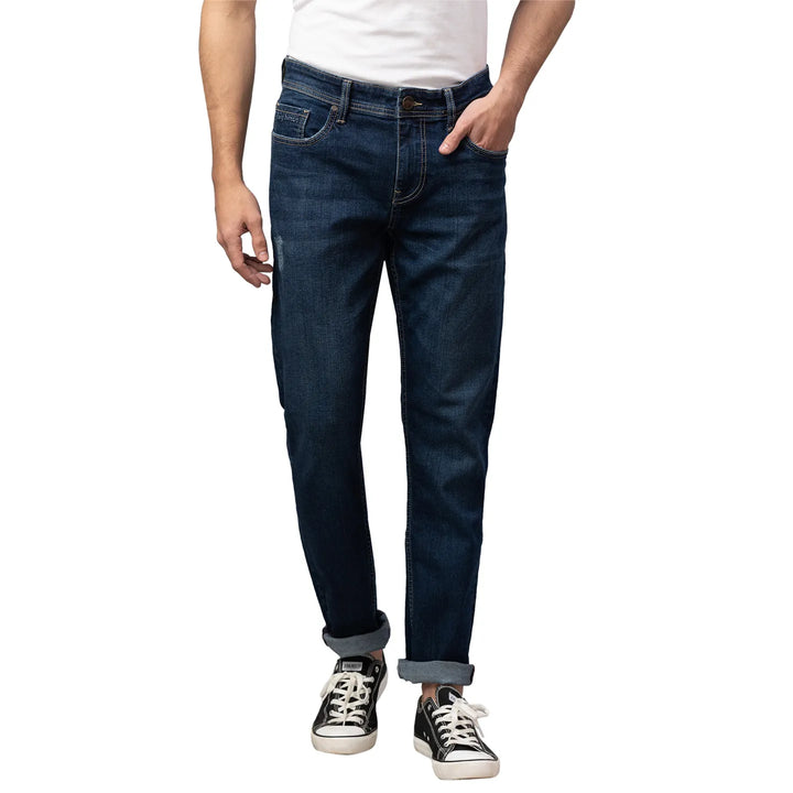 Blue Slim Fit Denim for Men