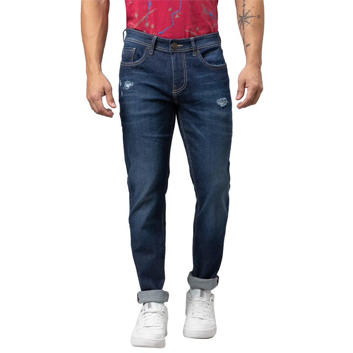 Blue Slim Straight Fit Men's Denims