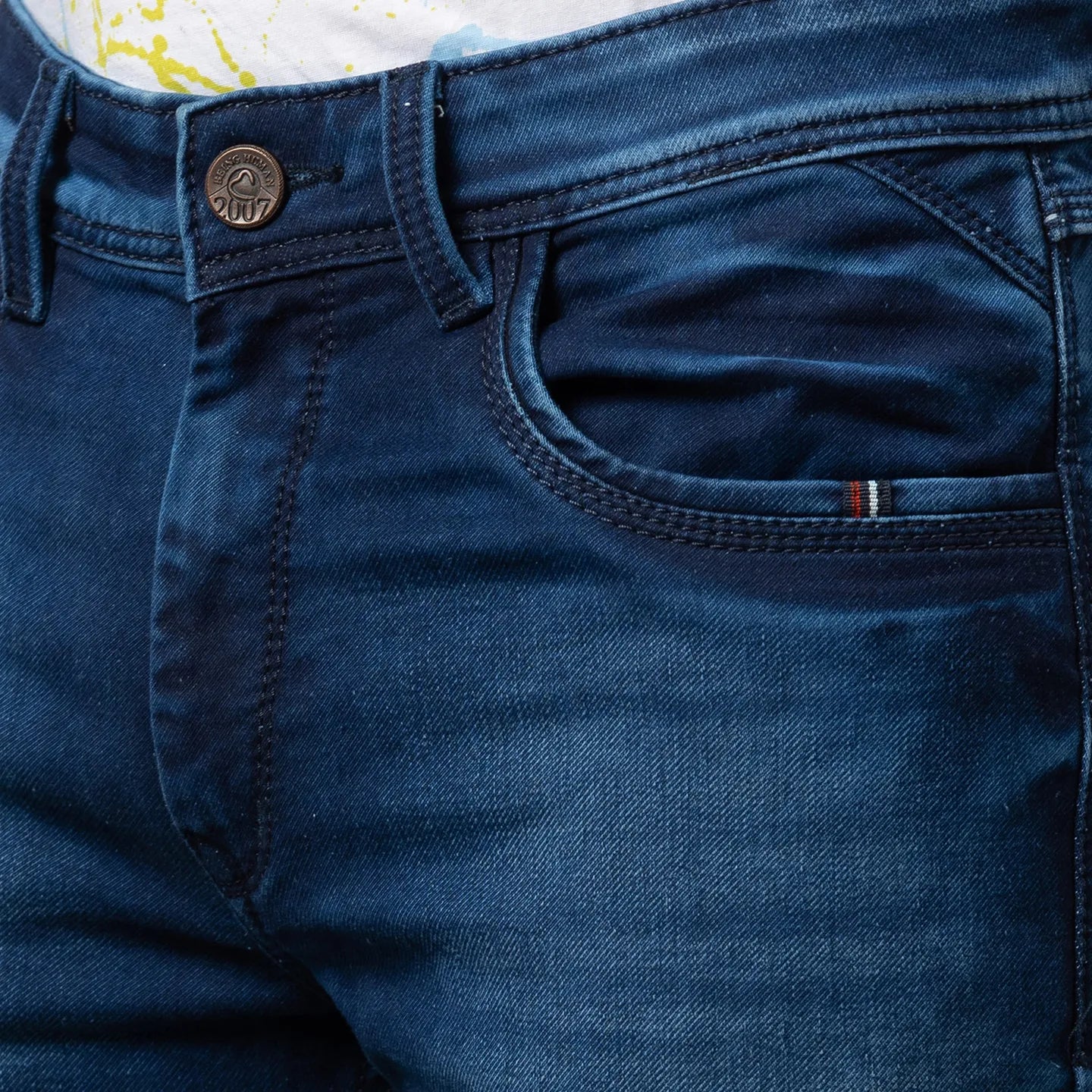 Being Human Clothing Men Cropped Fit Denim-Dark Tone