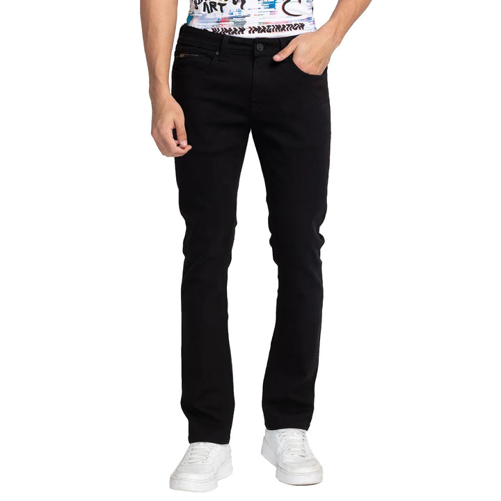 Black Slim Straight Fit Men's Denims