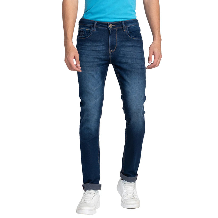 Blue Slim Fit Denim for Men