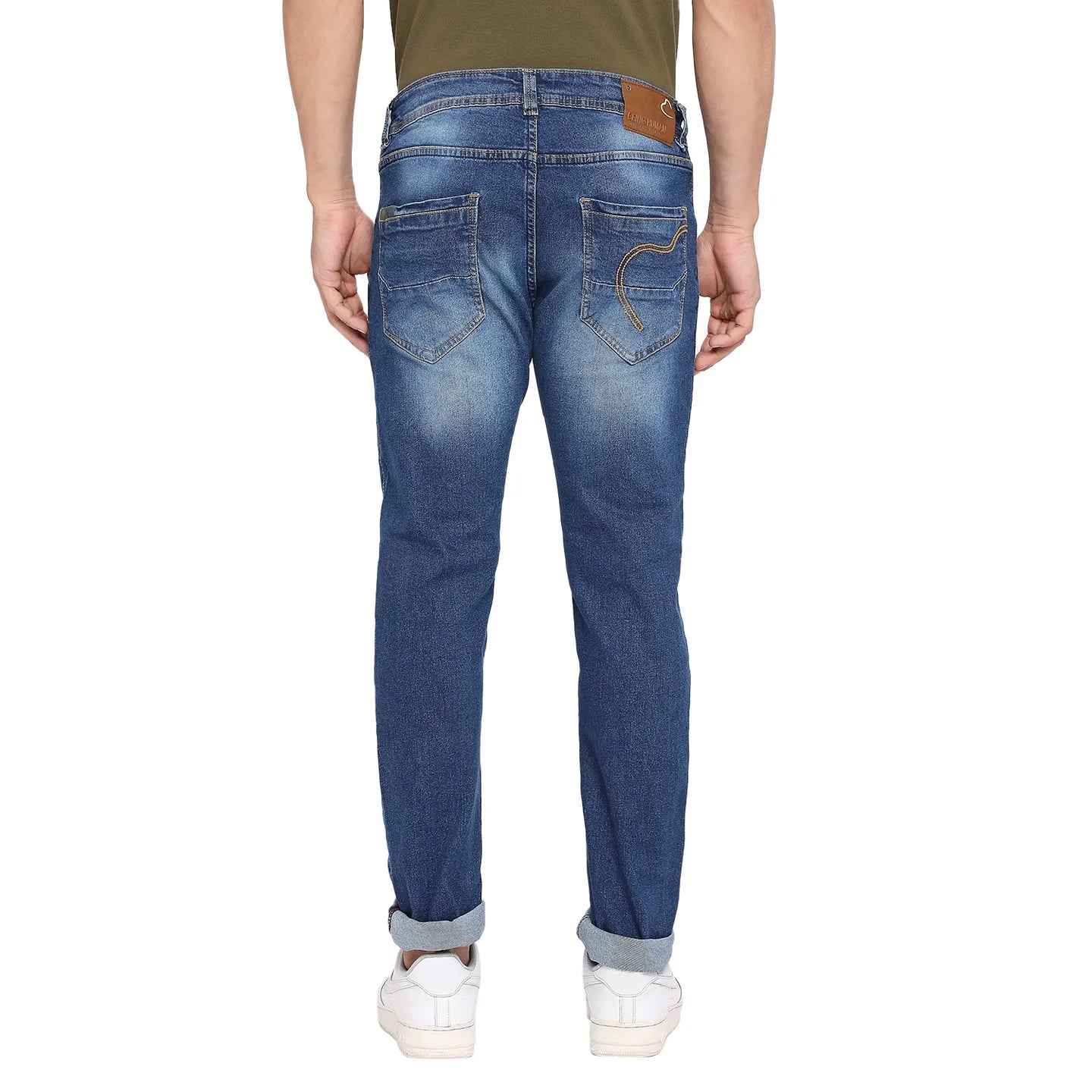 Blue Skinny Fit Denims For Men By Being Human Clothing