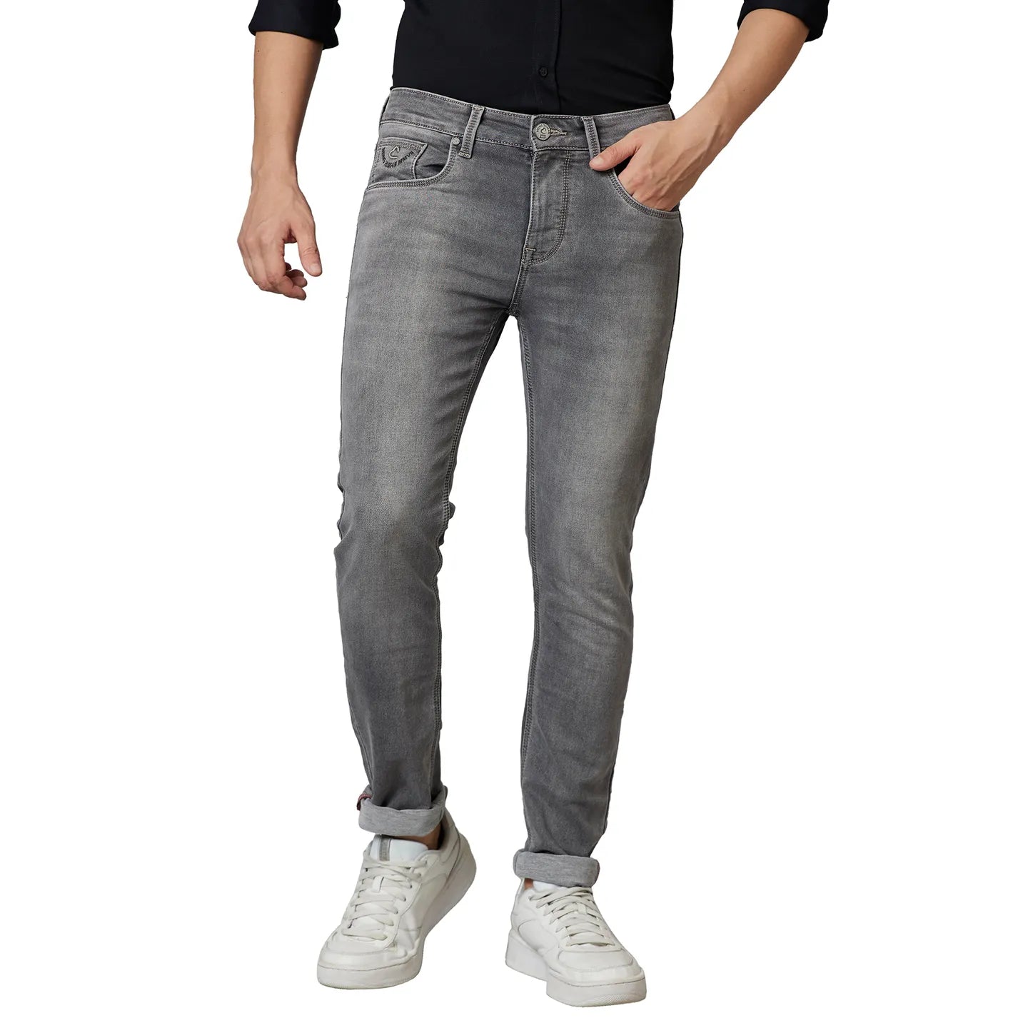 Being Human Clothing Men Skinny Fit Denim-Grey Tone
