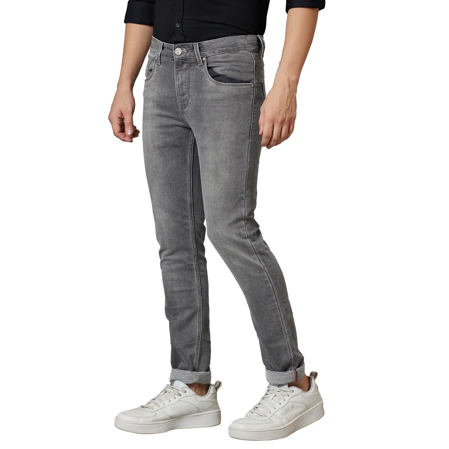 Being Human Clothing Men Skinny Fit Denim-Grey Tone