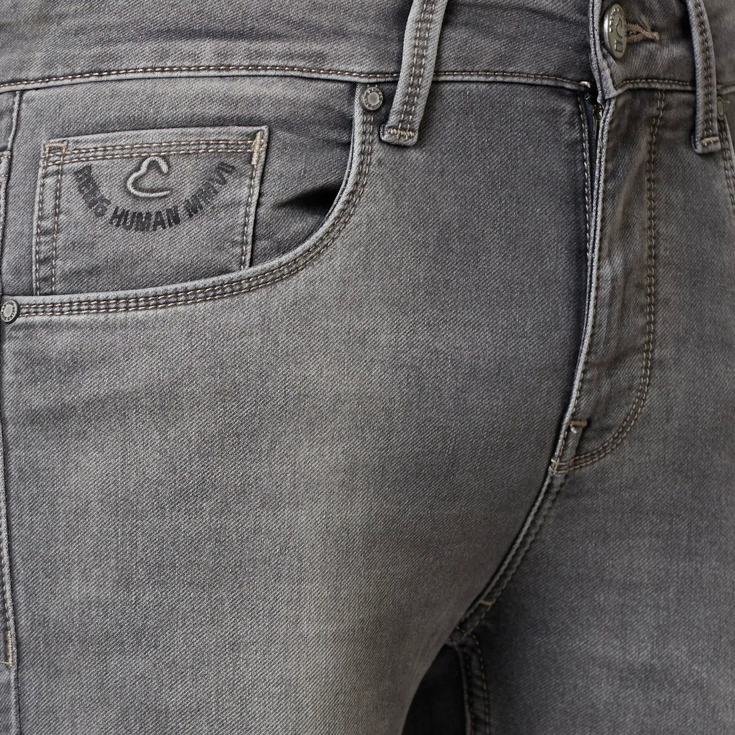 Being Human Clothing Men Skinny Fit Denim-Grey Tone