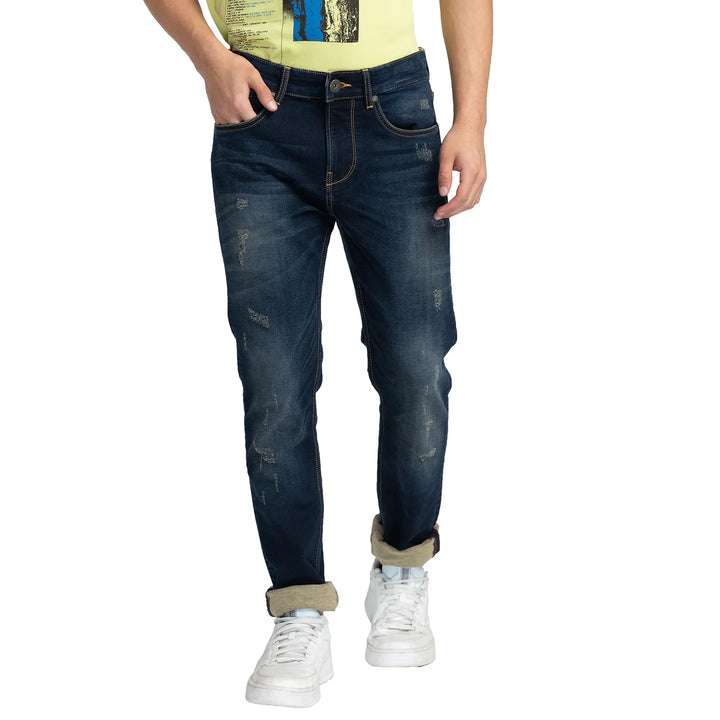 Blue Skinny Fit Denim for Men