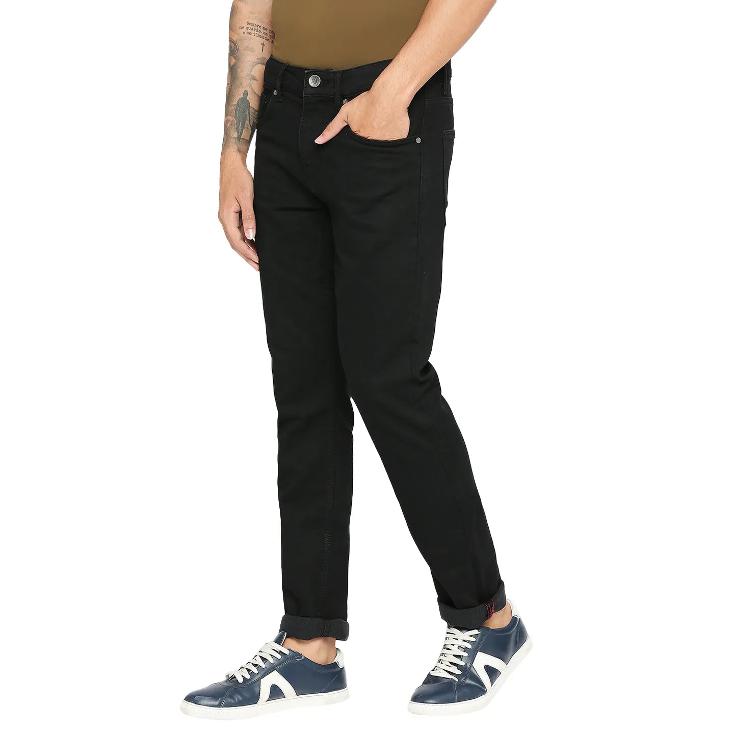 Being Human Clothing Men Slim Fit Denim-Black Tone