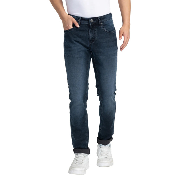 Blue Slim Fit Denim for Men