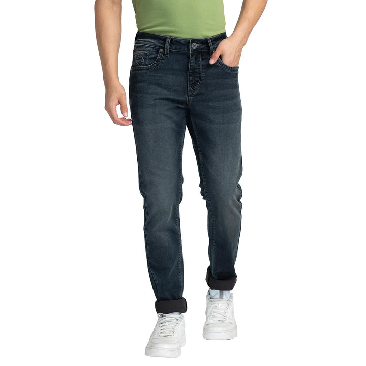 Blue Slim Fit Denim for Men by Being Human Clothing