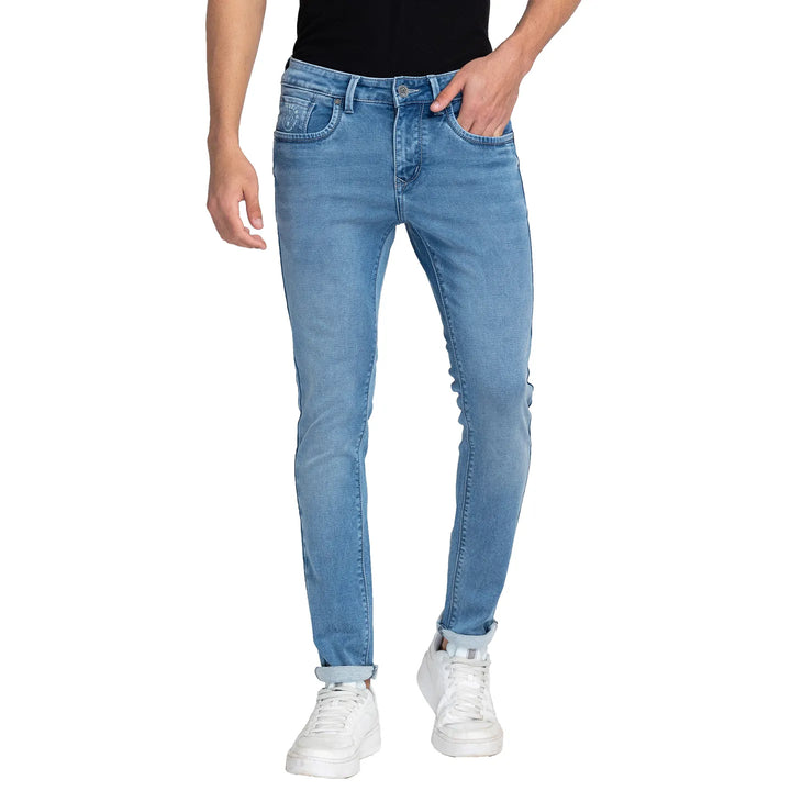 Blue Skinny Fit Denim for Men by Being Human Clothing