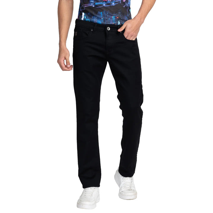 Black Slim Fit Denim for Men by Being Human Clothing
