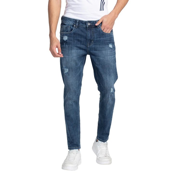 Blue Slim Fit Denim for Men