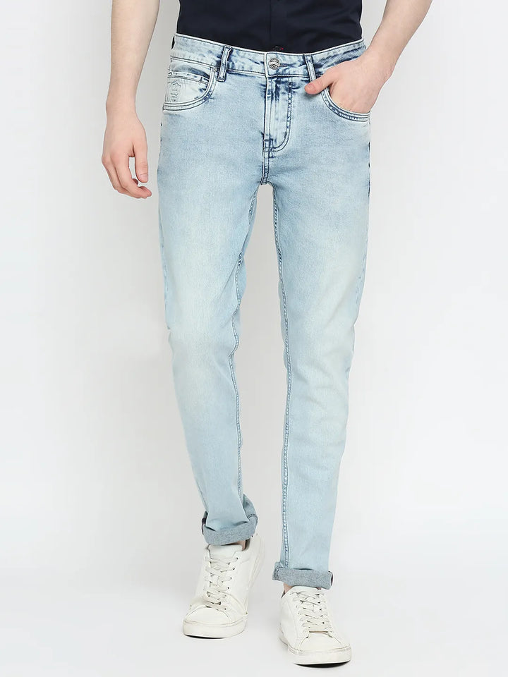 Blue Skinny Fit Denim for Men