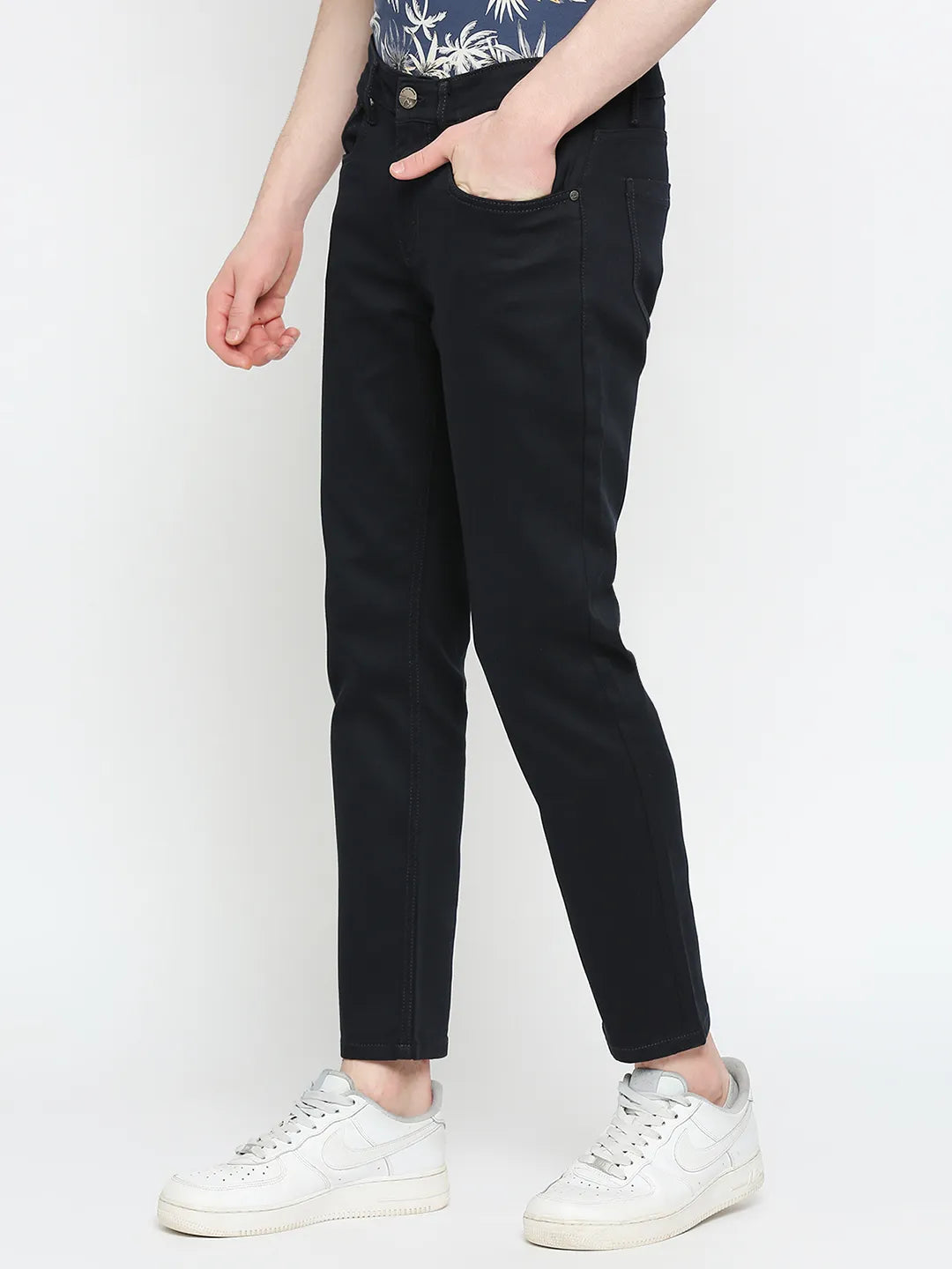 Blue Cropped Fit Men's Denims by Being Human Clothing