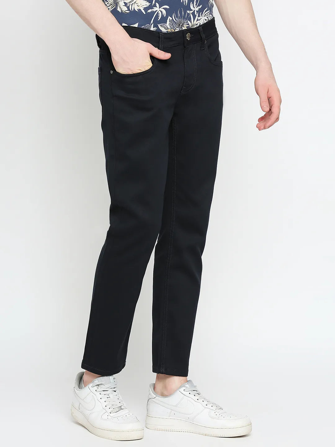 Blue Cropped Fit Men's Denims by Being Human Clothing