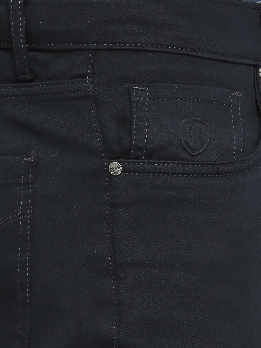 Blue Cropped Fit Men's Denims by Being Human Clothing