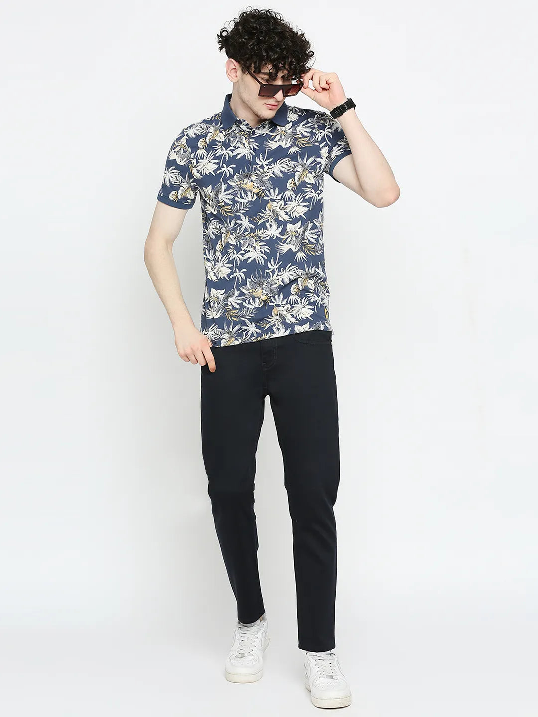 Blue Cropped Fit Men's Denims by Being Human Clothing