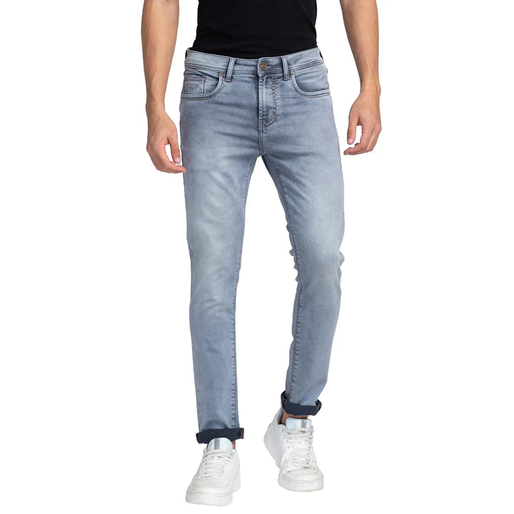 Grey Slim Fit Denim for Men