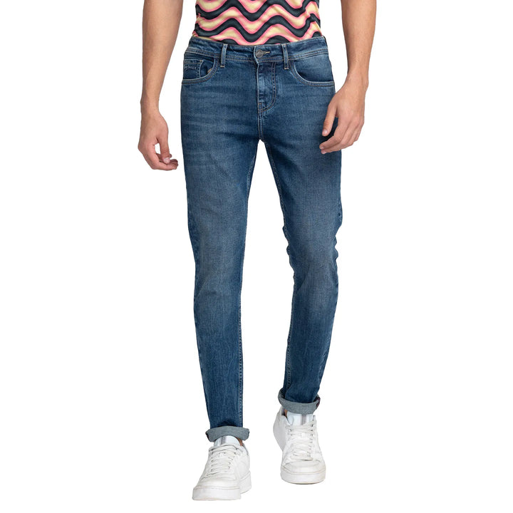 Blue Slim Straight Fit Men's Denims