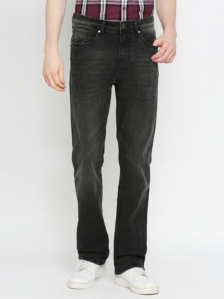 Black Berylium-Boot Cut Fit Denims for Men by Being Human Clothing