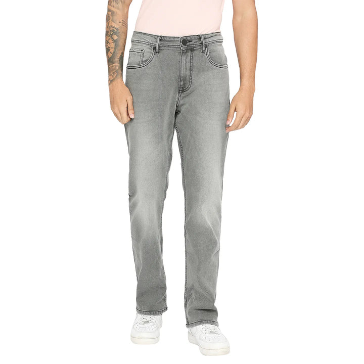 Grey Berylium-Boot Cut Fit Denims for Men by Being Human Clothing