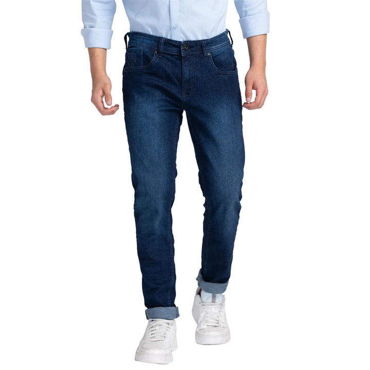 Blue Skinny Fit Denim for Men by Being Human Clothing