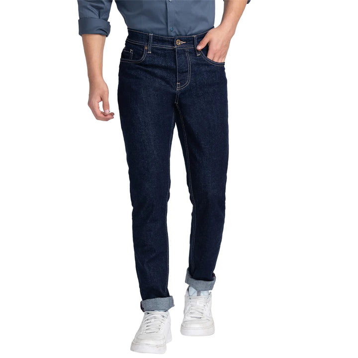 Blue Slim Fit Denim for Men