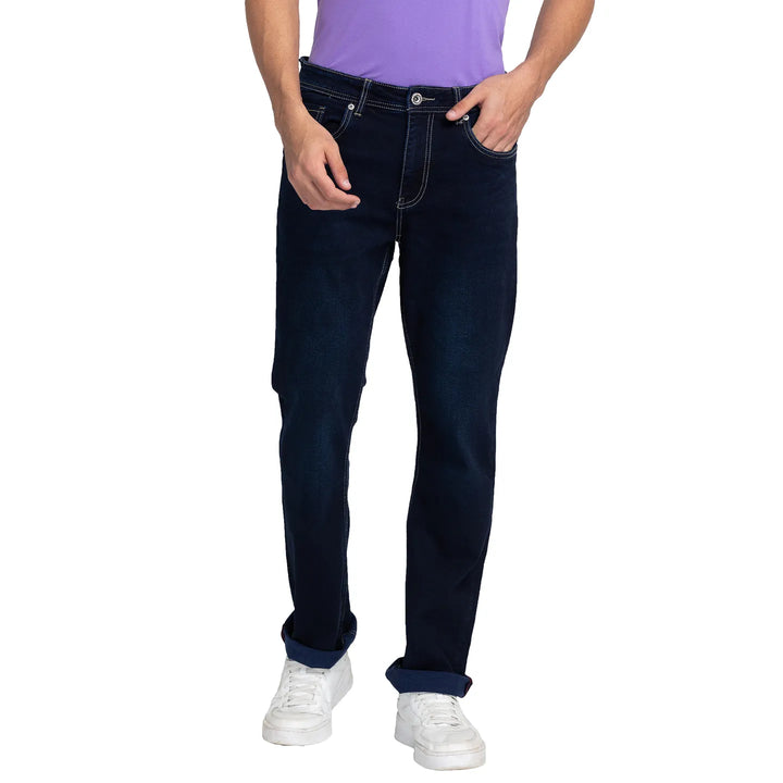 Blue Berylium-Boot Cut Fit Denims for Men by Being Human Clothing