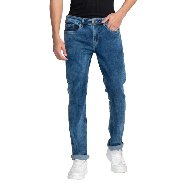 Blue Slim Straight Fit Men's Denims