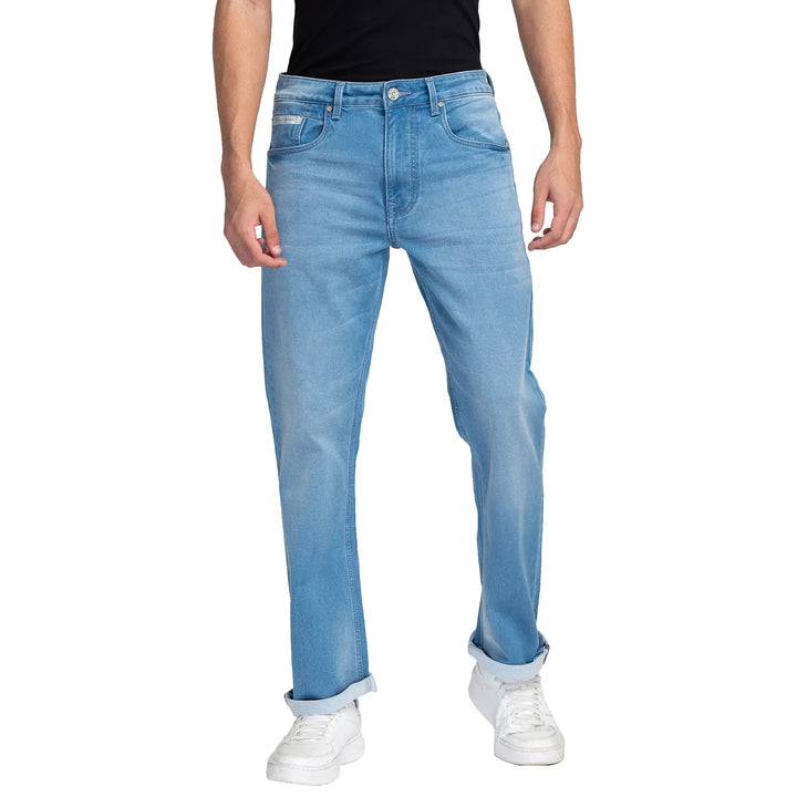 Blue Berylium-Boot Cut Fit Denims for Men by Being Human Clothing