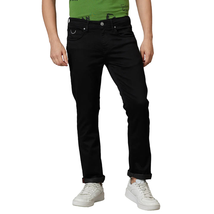 Black Slim Straight Fit Men's Denims