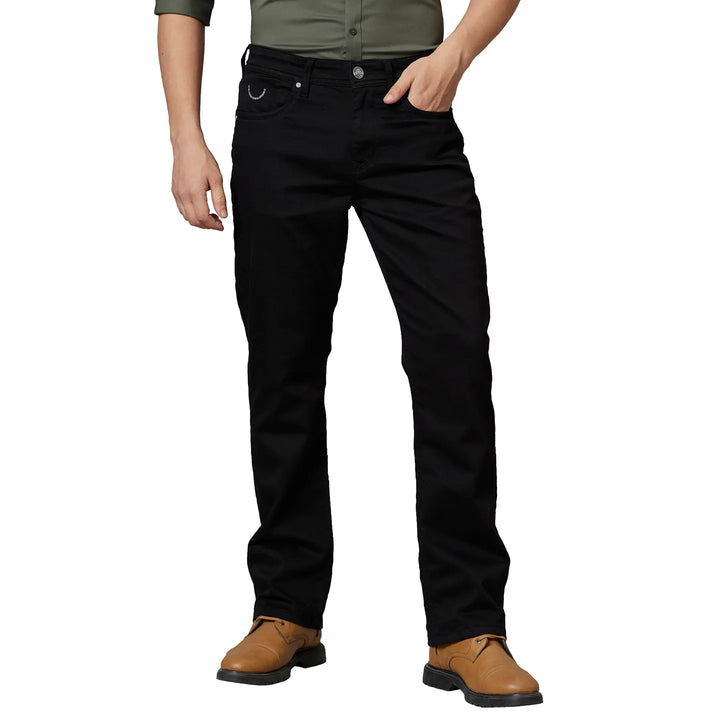 Black Berylium-Boot Cut Fit Denims for Men by Being Human Clothing