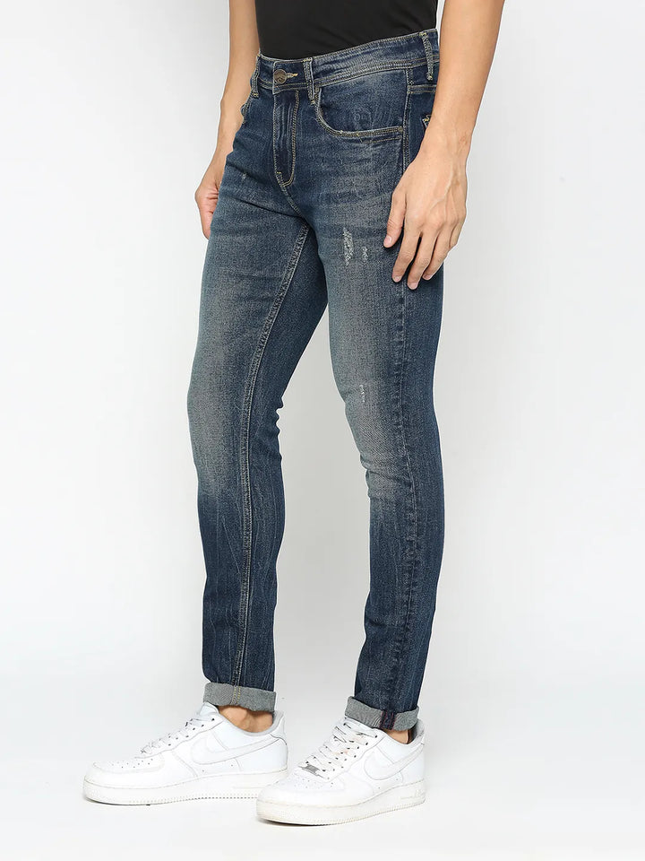 Blue Skinny Fit Denim for Men