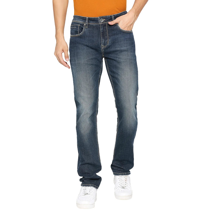 Blue Slim Fit Denim for Men