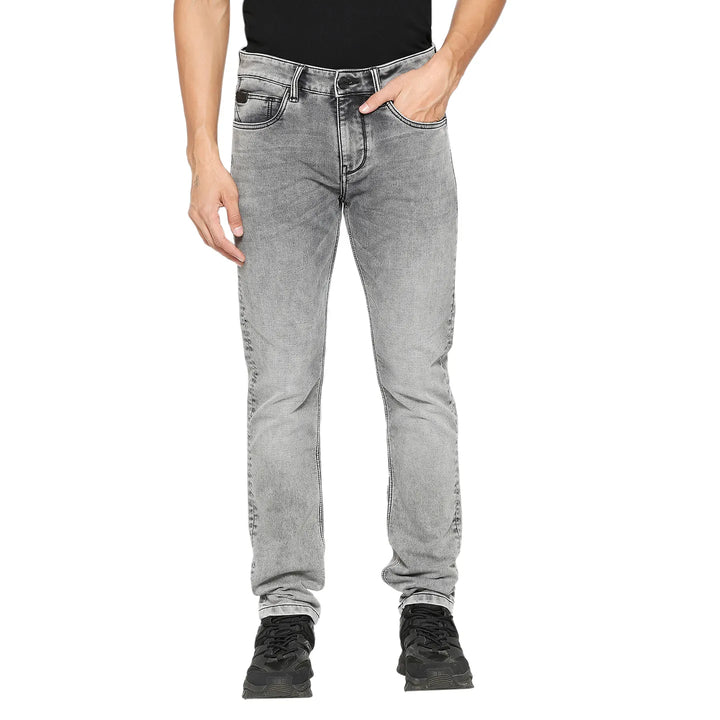 Grey Slim Fit Denim for Men