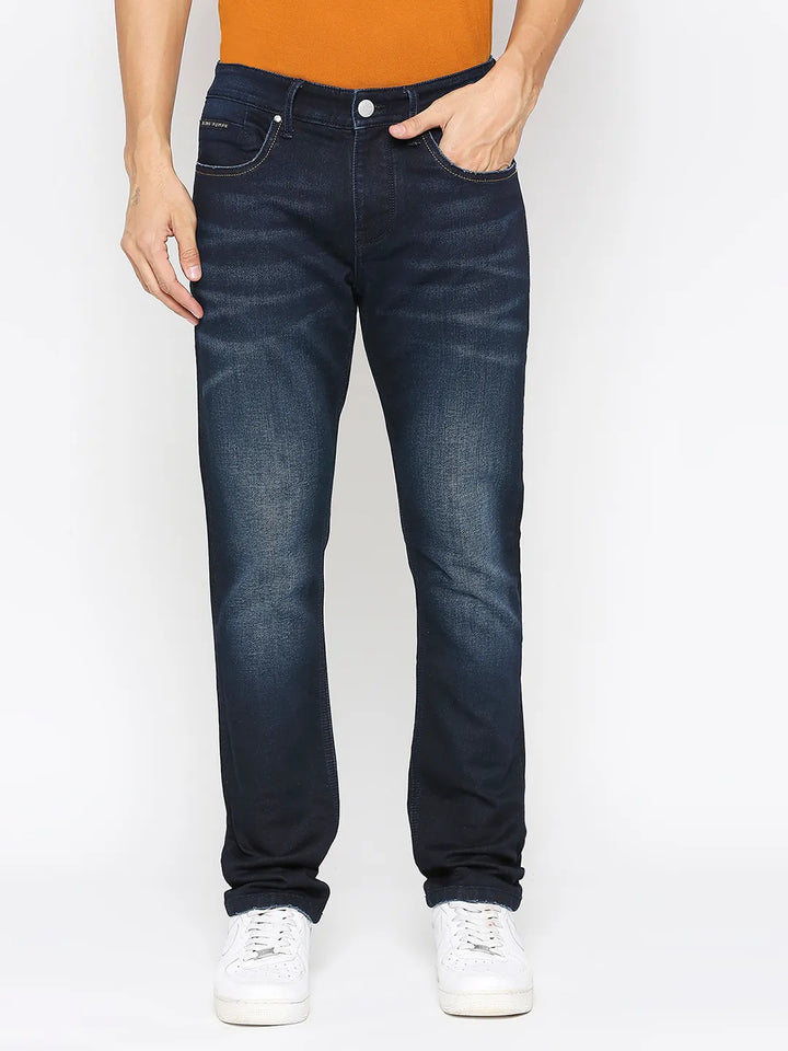 Blue Slim Fit Denim for Men