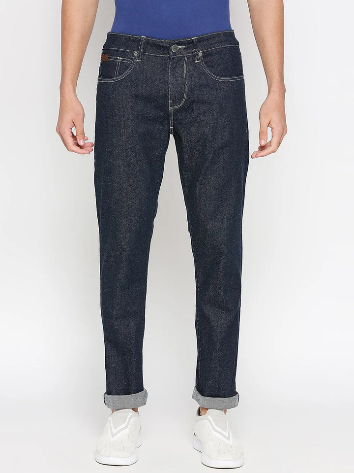Blue Slim Fit Denim for Men