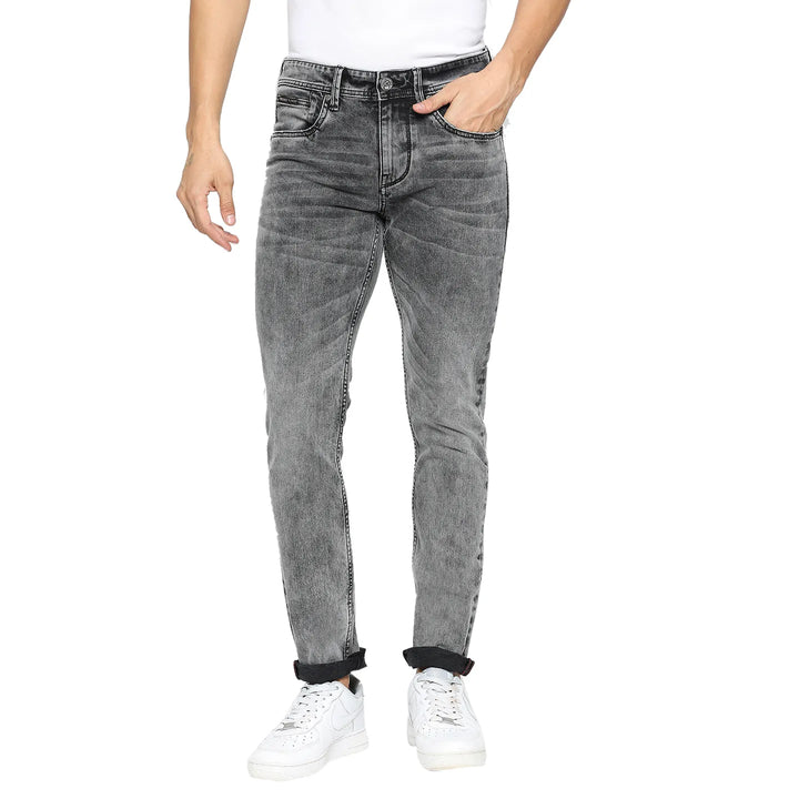 Grey Skinny Fit Denim for Men