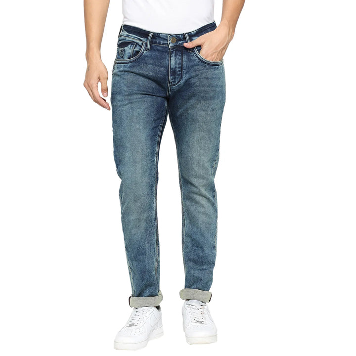 Blue Skinny Fit Denim for Men by Being Human Clothing
