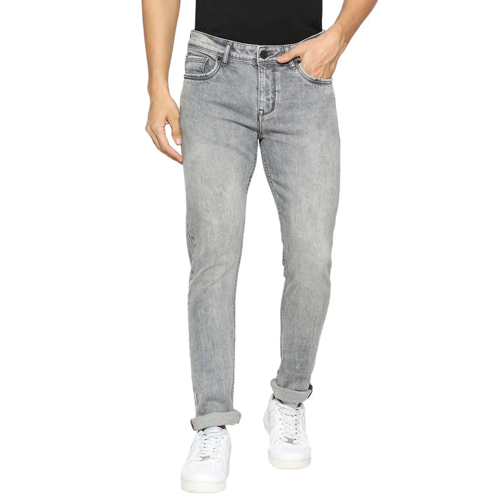 Grey Skinny Fit Denim for Men