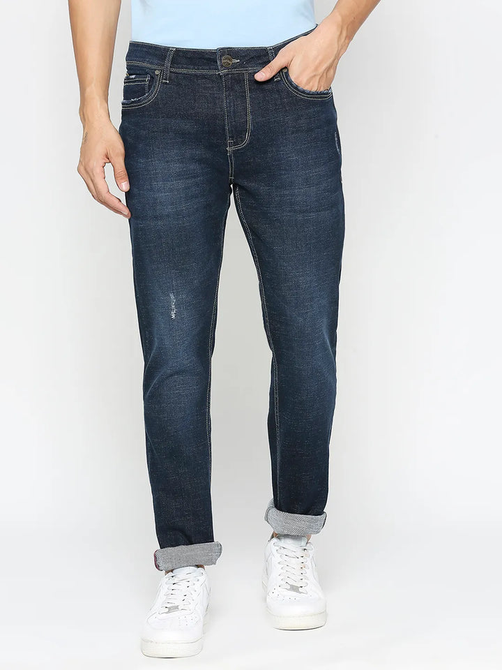 Blue Skinny Fit Denim for Men