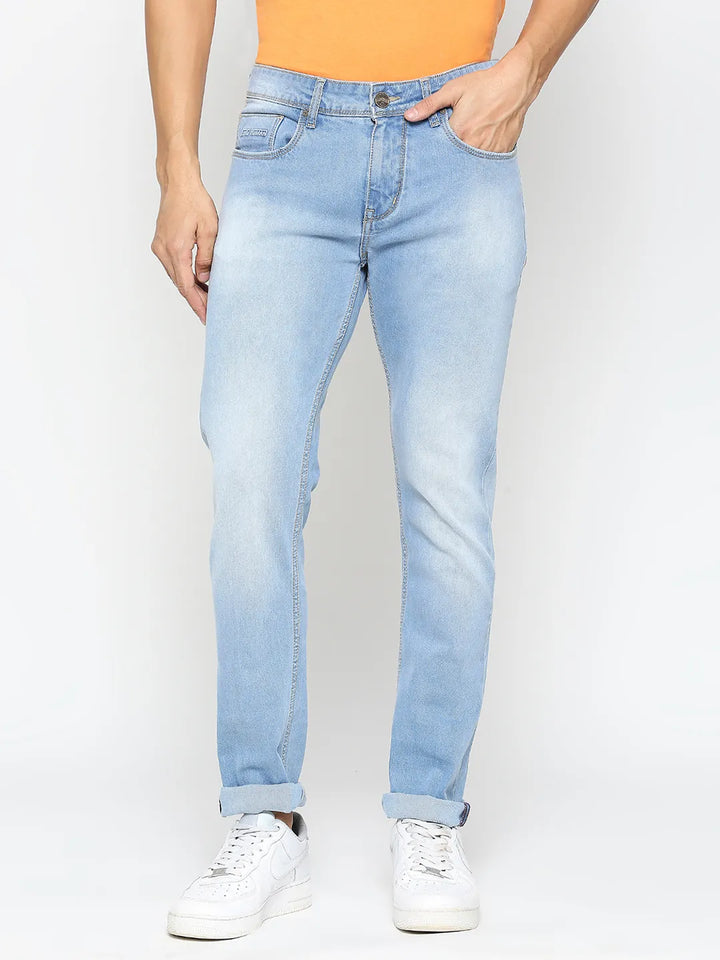 Blue Skinny Fit Denim for Men