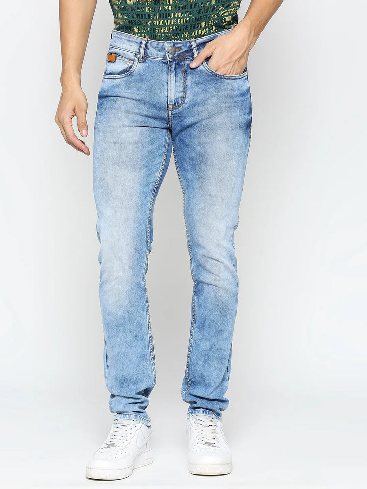 Blue Skinny Fit Denim for Men