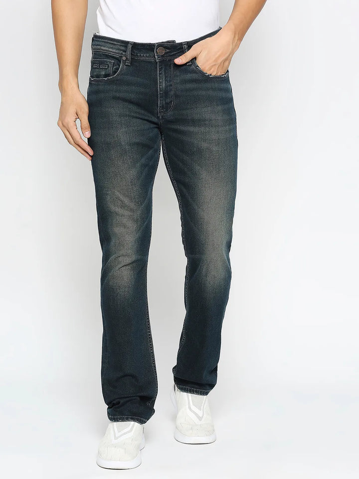 Blue Slim Straight Fit Men's Denims