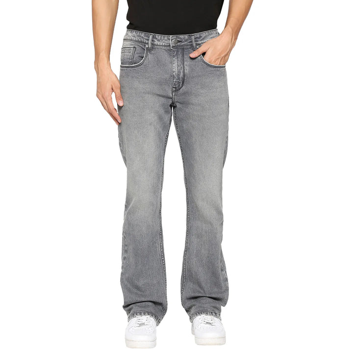 Grey Berylium-Boot Cut Fit Denims for Men by Being Human Clothing