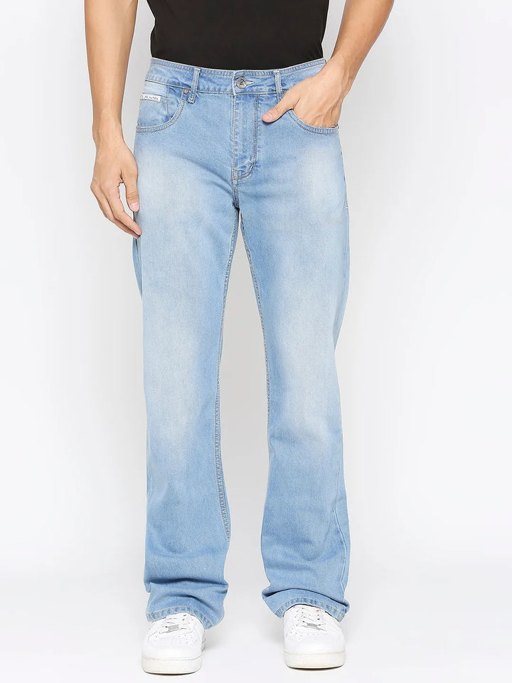 Blue Berylium-Boot Cut Fit Denims for Men by Being Human Clothing
