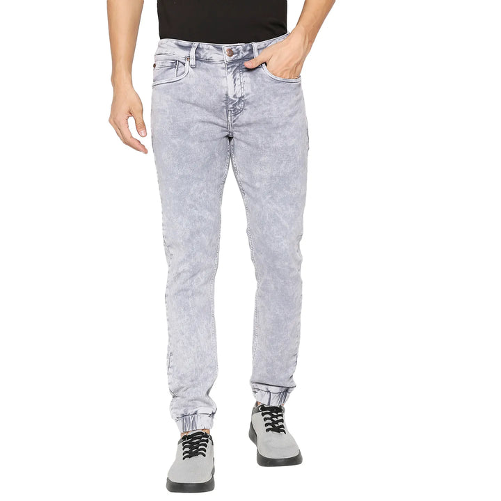 Grey Oganesson-Jogger Fit Denims for Men by Being Human Clothing