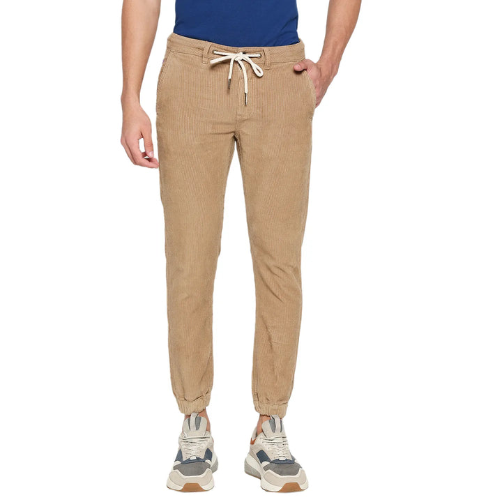 Brown Oganesson Jogger fit Denims for Men